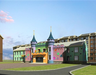 欧式幼儿园建筑效果