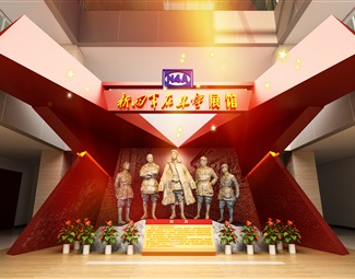 现代革命红军雕塑