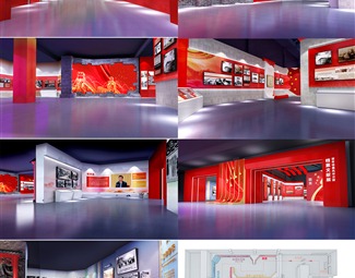 现代党建文化展馆 展厅 展陈 红色展厅 历史展厅 革命展厅 宣传展厅