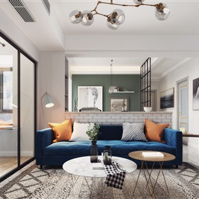 北欧 客厅 客餐厅