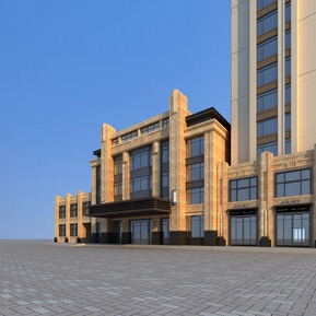 简欧 门头 入户大堂