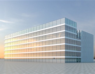 现代办公大楼外立面su模型下载-3d溜溜网