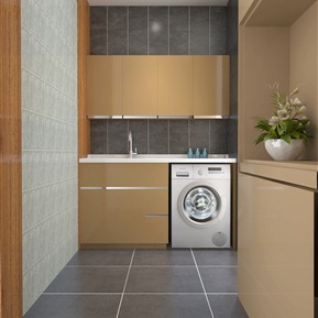 现代 卫生间 卫生间洗手间洗衣机组合