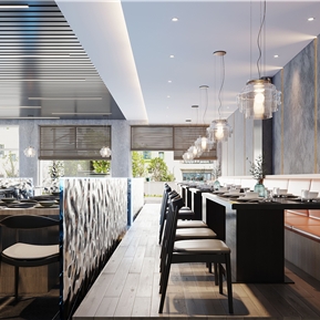 现代 餐厅 大厅