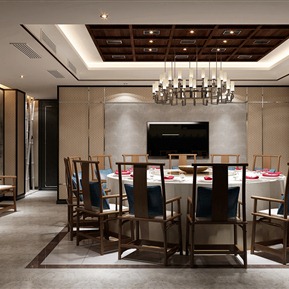 新中式 包间 餐厅包厢