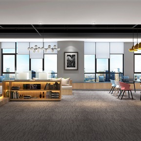 现代 书吧 企业阅读休闲区