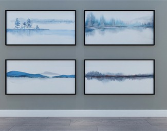 新中式 风景画 装饰画