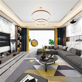 轻奢 客餐厅 客餐厅全景