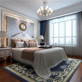 欧式 卧室 卧室床
