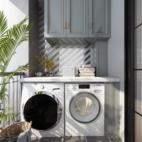 现代 洗衣机 阳台