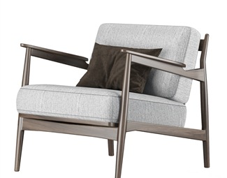 现代原木沙发椅