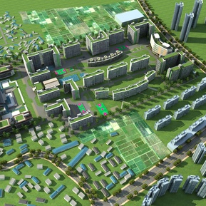 现代 鸟瞰图 产业园区