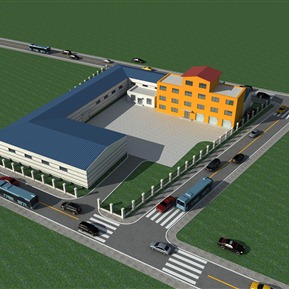 现代 厂房 厂区办公楼