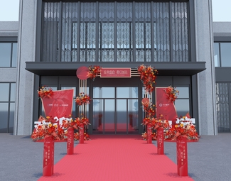 现代 门头 门头美陈点