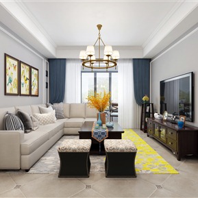 美式 客厅 客餐厅