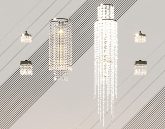 现代 水晶吊灯 吊灯