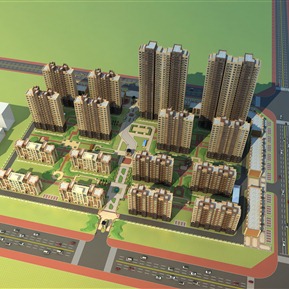 现代 住宅区 住宅鸟瞰