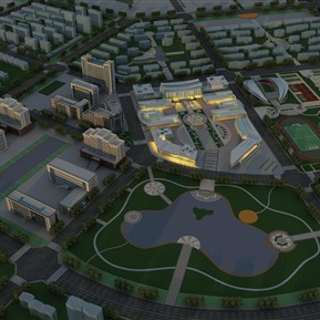 现代 鸟瞰图 产业园鸟瞰规划城市规划