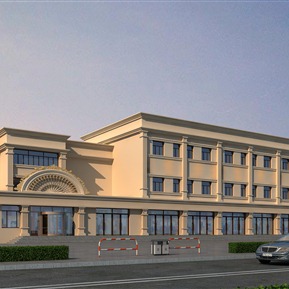 欧式 酒店建筑 宾馆