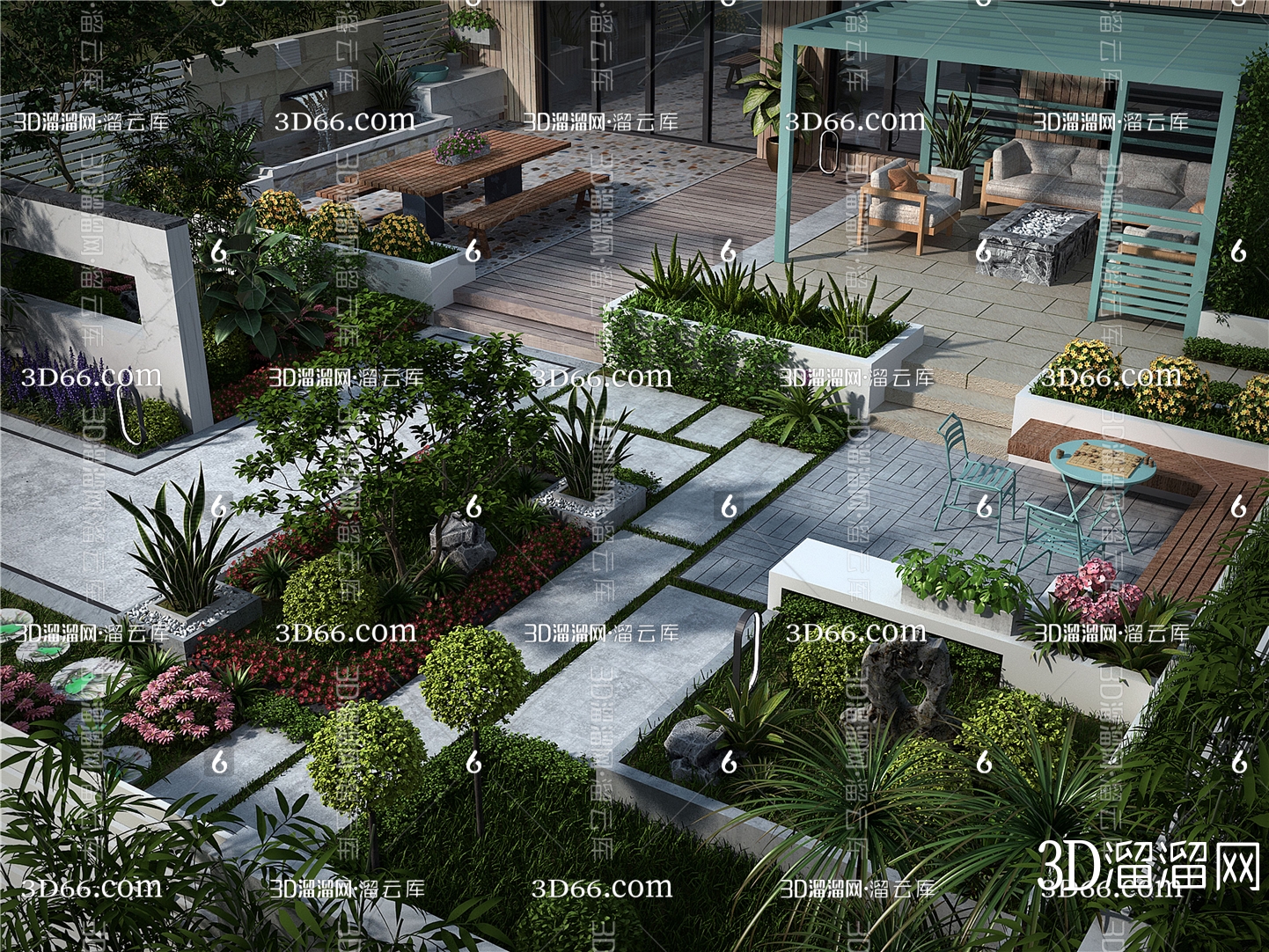 【现代庭院3D模型】-3D现代庭院3d模型下载-溜溜IDIEH46212735716-免费3Dmax模型库_3d溜溜网-花瓣网