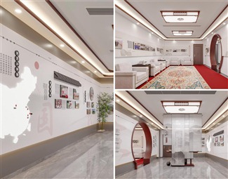 新中式 展厅 集团党建中心