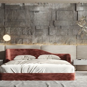 现代 双人床 新