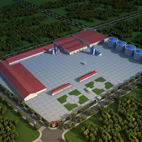 现代 鸟瞰图 厂区周边规划