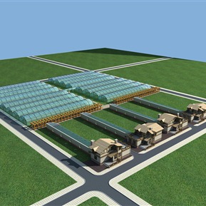 美式 阳光大棚 厂区大棚鸟瞰