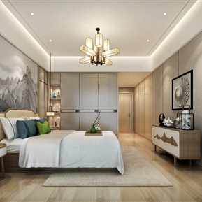 新中式 卧室 禅意主卧