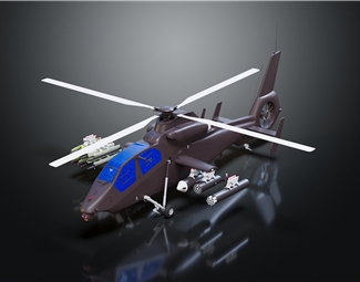 现代科幻直升机