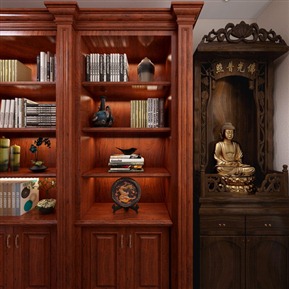 中式 书房 书房全景
