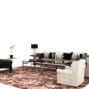 后现代 沙发茶几组合