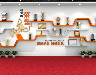 现代科技展厅荣誉墙
