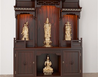 中式实木佛龛柜