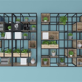 工业LOFT 置物架 简约铁艺格子