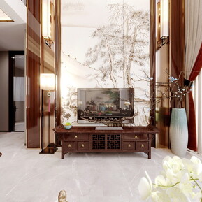 新中式 客餐厅 中空客餐厅