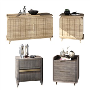 现代 床头柜 床头柜边柜组合