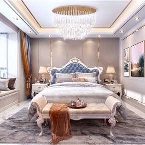 简欧 卧室 主卧室