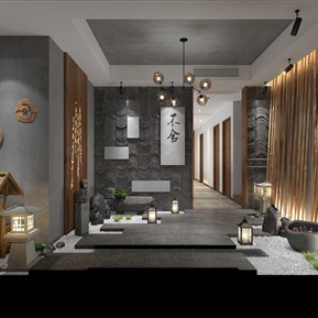 新中式 过道 咖啡厅