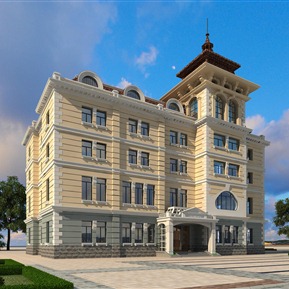 欧式 酒店建筑 会所酒店宾馆