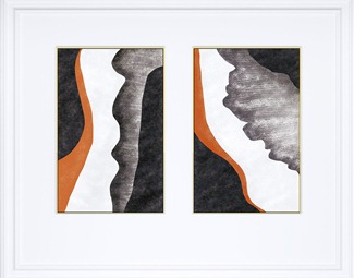 现代 装饰画 挂画 抽象 艺术 组合画