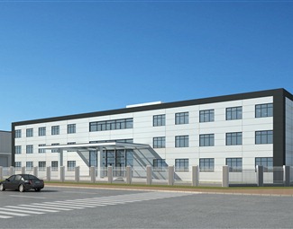 现代三层公共建筑