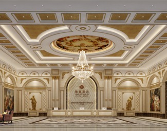 欧式酒店前台3d模型