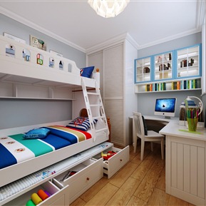 现代 儿童房 客餐厅儿童房