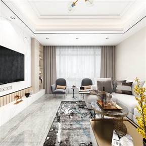 轻奢 客餐厅 全景