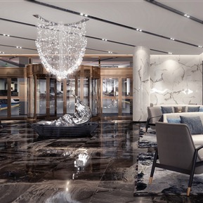 轻奢 接待区 奢华地下休闲接待区