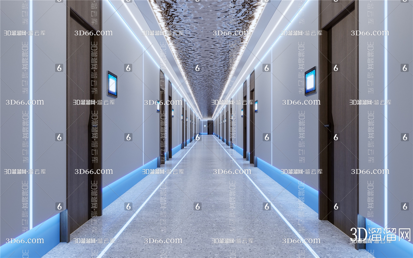 【走廊3D模型下载】-走廊3D模型素材下载_3D溜溜网