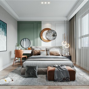 轻奢 卧室 主卧室