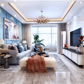 轻奢 客厅 客厅阳台