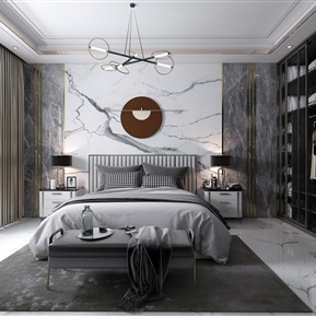 轻奢 卧室 主人房